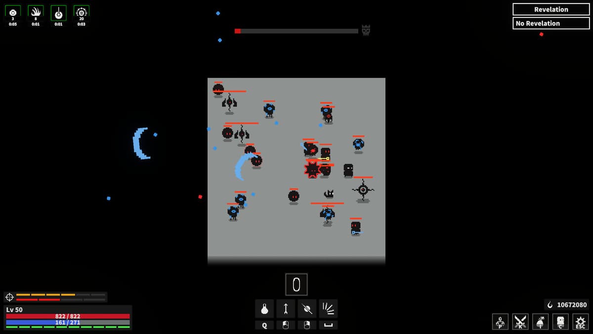 Dark Hunting Ground gameplay showing pixel ARPG combat