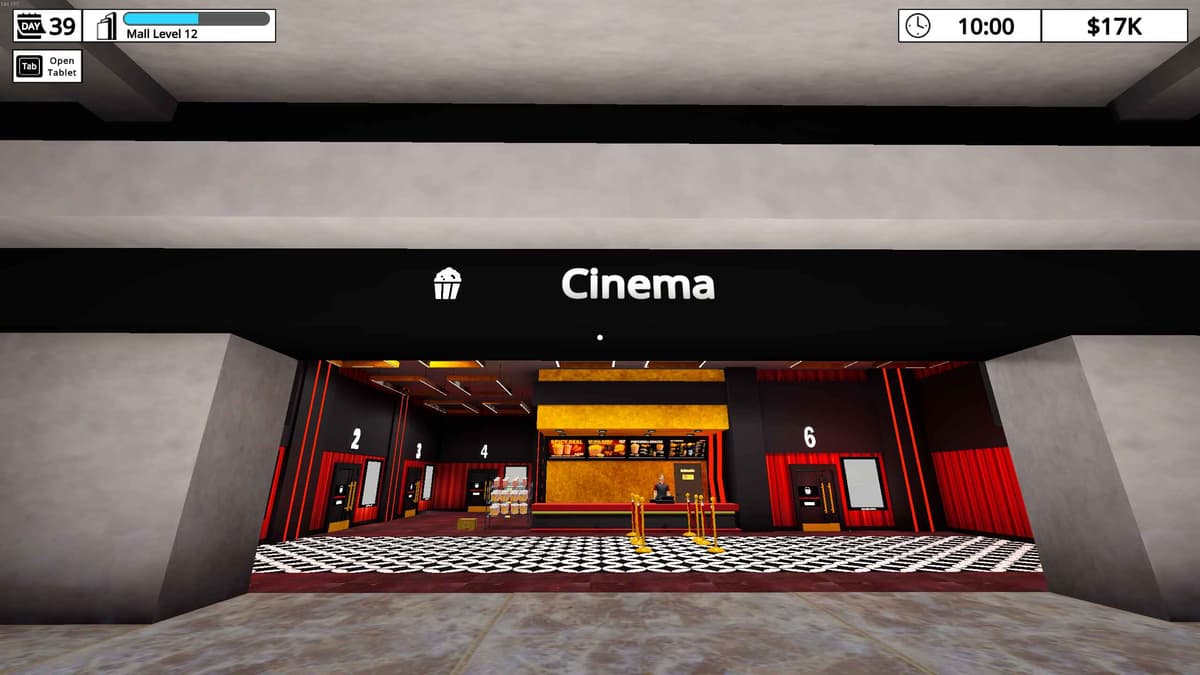 The cinema store in the mall
