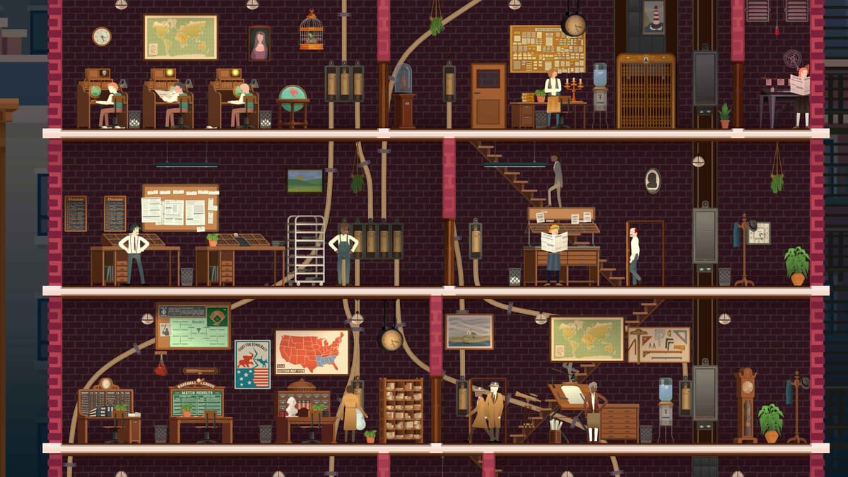 Base management interface showing staff assignments and production desks